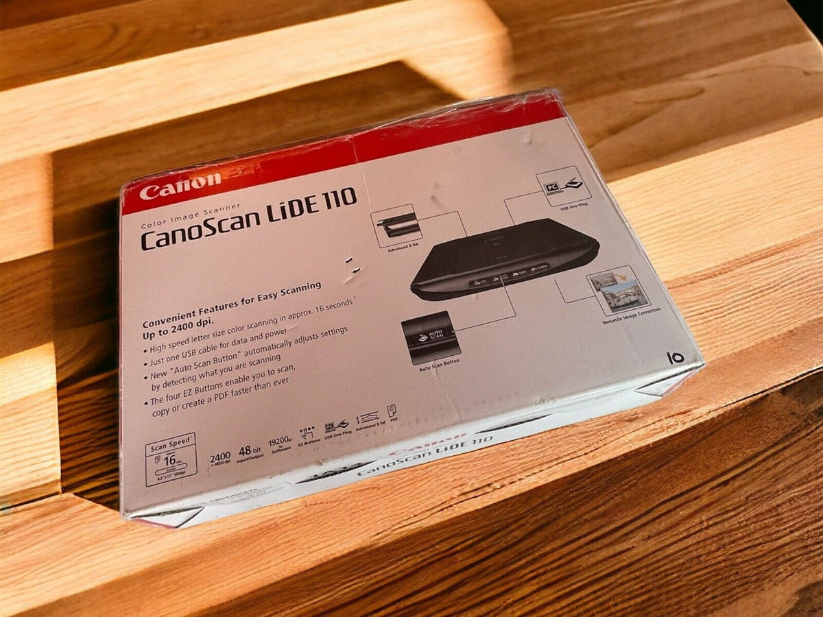 NEW Canon CanoScan LiDE 110 Flat Bed Color Image Scanner 2400 DPI