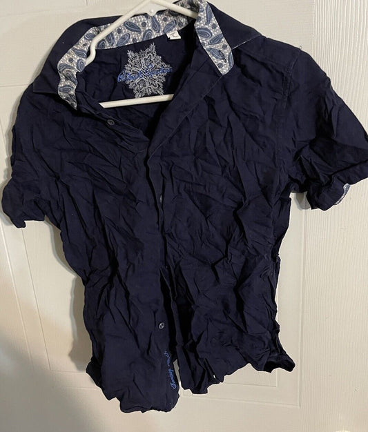 Robert Graham Button Up Small Knowledge Wisdom Truth 