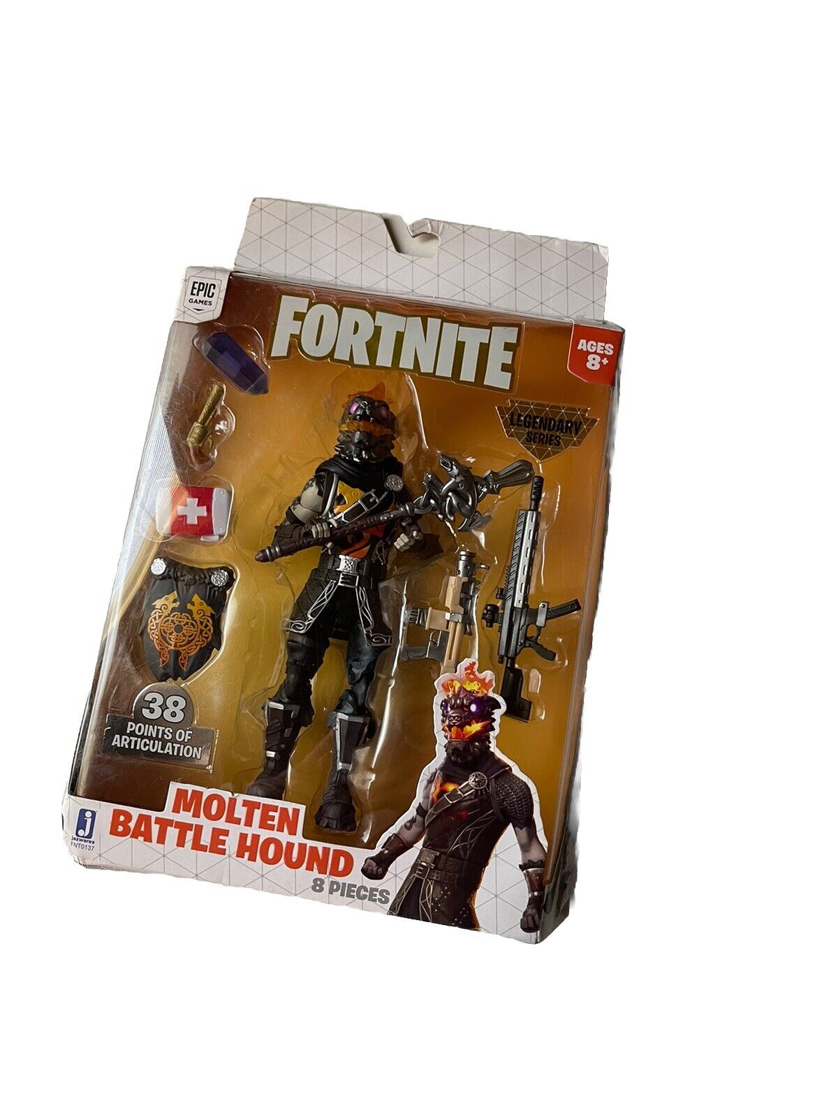Fortnite 6" Legendary Series Figure Molten Battle Hound NEW BOX HAS WEAR