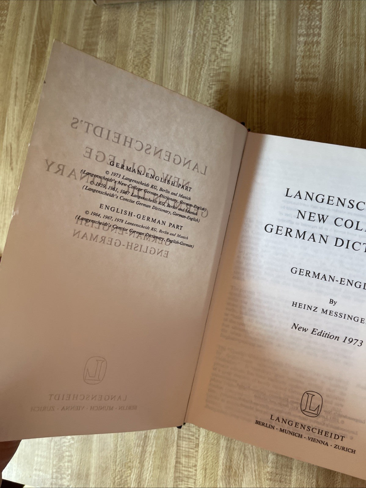 Langenscheidt’s New College German Dictionary 