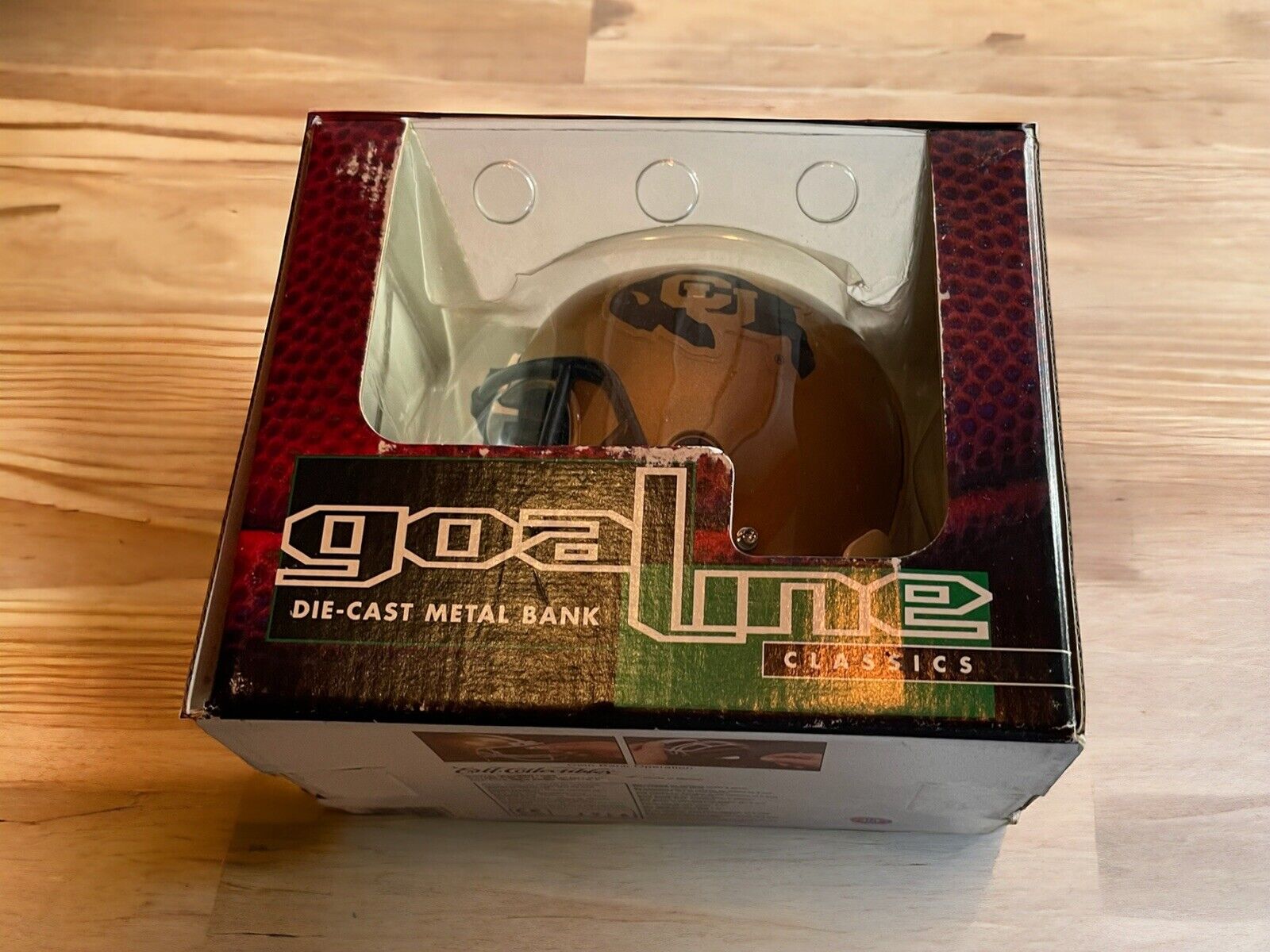 goaline   Collectibles  Colorado Buffaloes Die-Cast Metal Helmet Bank  New