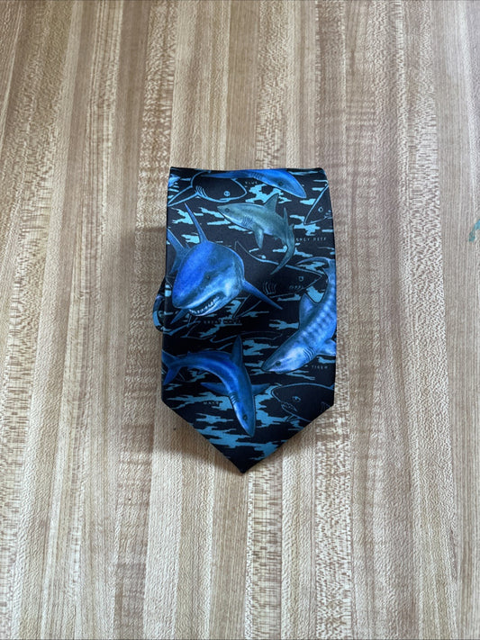 Vintage DC Enterprises D’em Crazy Shark Tie 1997