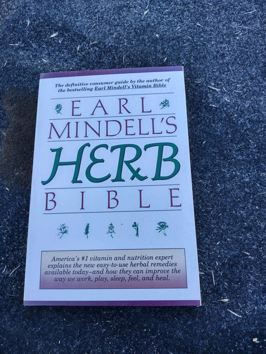 Earl Mindell's Herb Bible by Earl L. Mindell (1992, Trade Paperback)