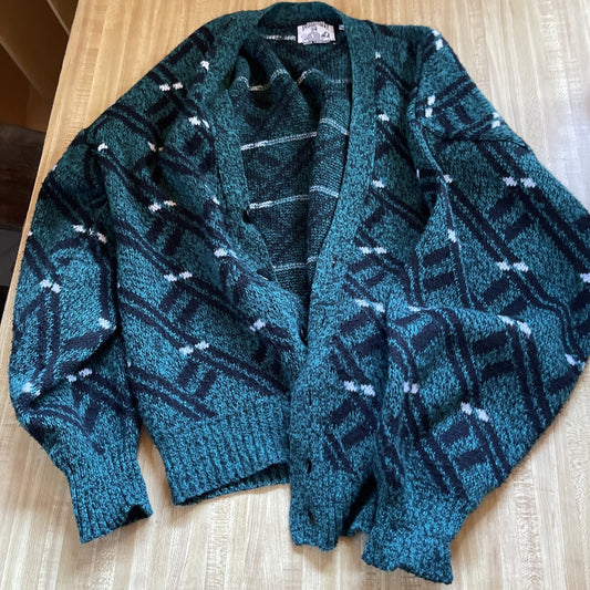 Vintage Sostanza Fashion Police Cardigan Large 