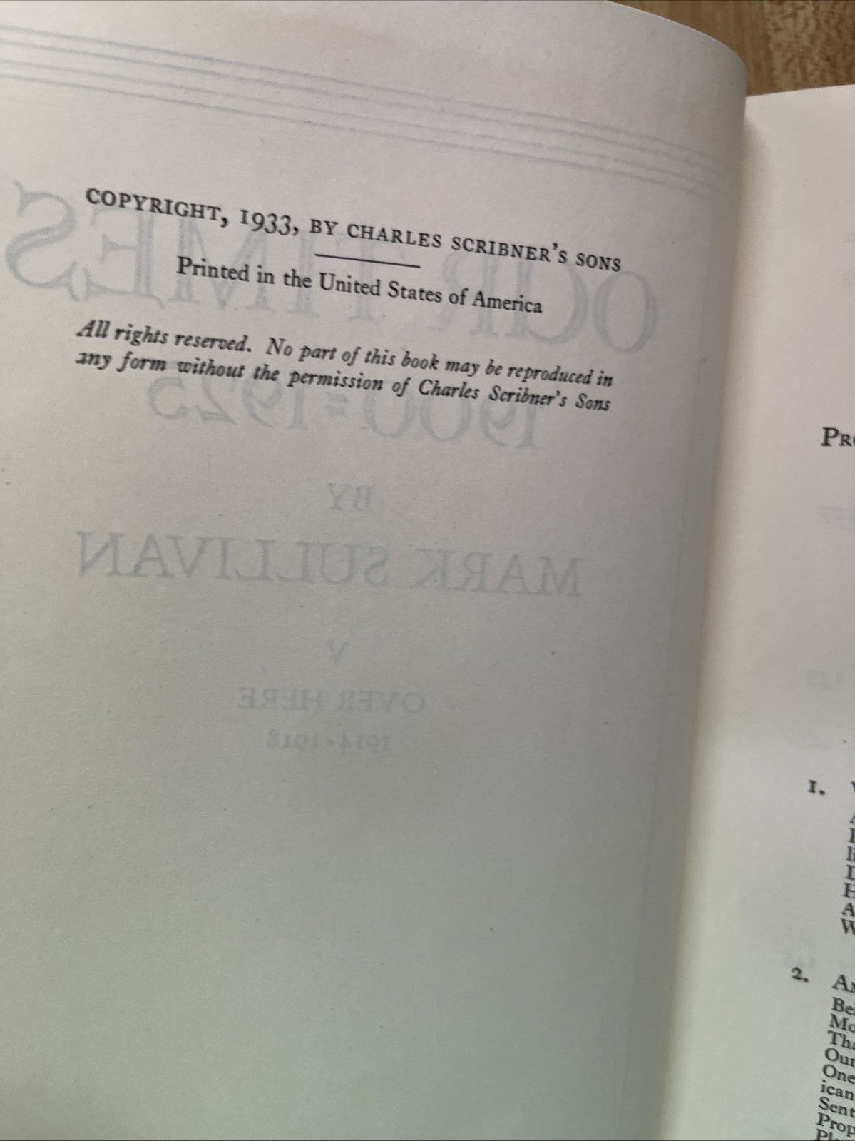 Our Times 1900-1925 Hardcover