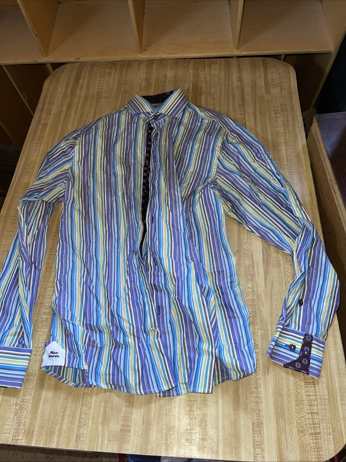 Max Lauren By Brio Dress Shirt Large 