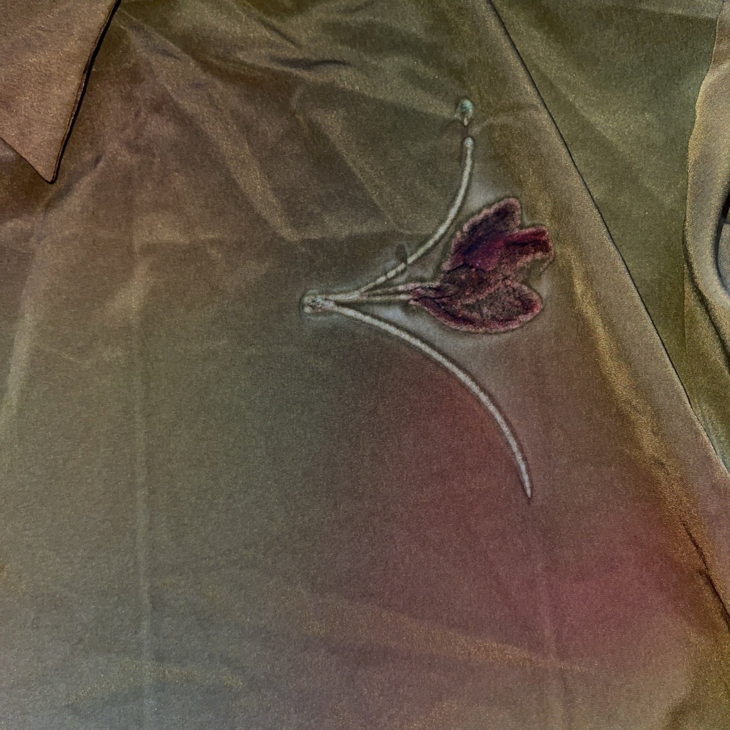 Vintage Crème De Silk Button Up 3XL