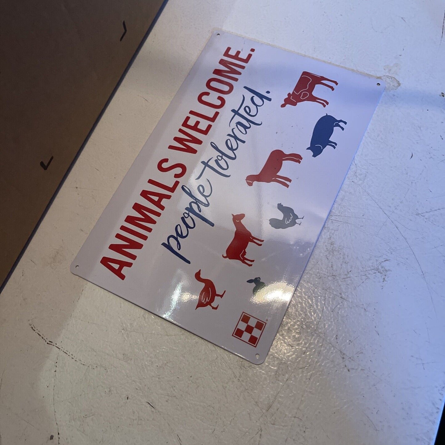 Animals Welcome People Tolerated Sign