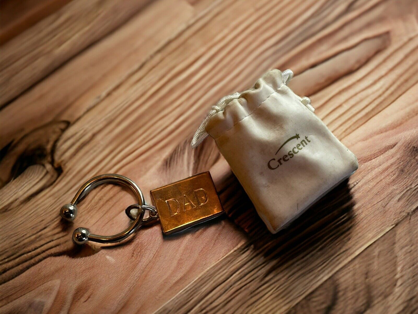Crescent Dad Keychain 