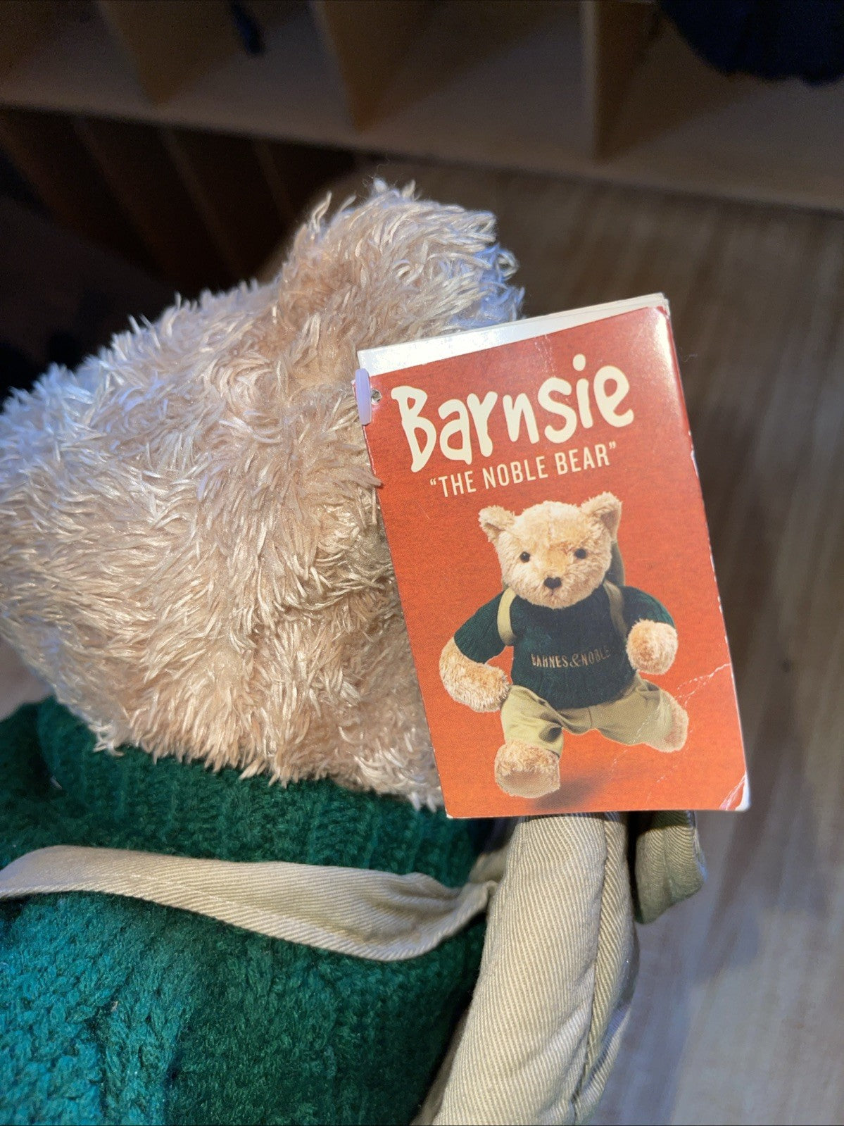 Barnes & Noble "Barnsie"Teddy Bear Backpack Plush 21” Stuffed 2003 Herrington