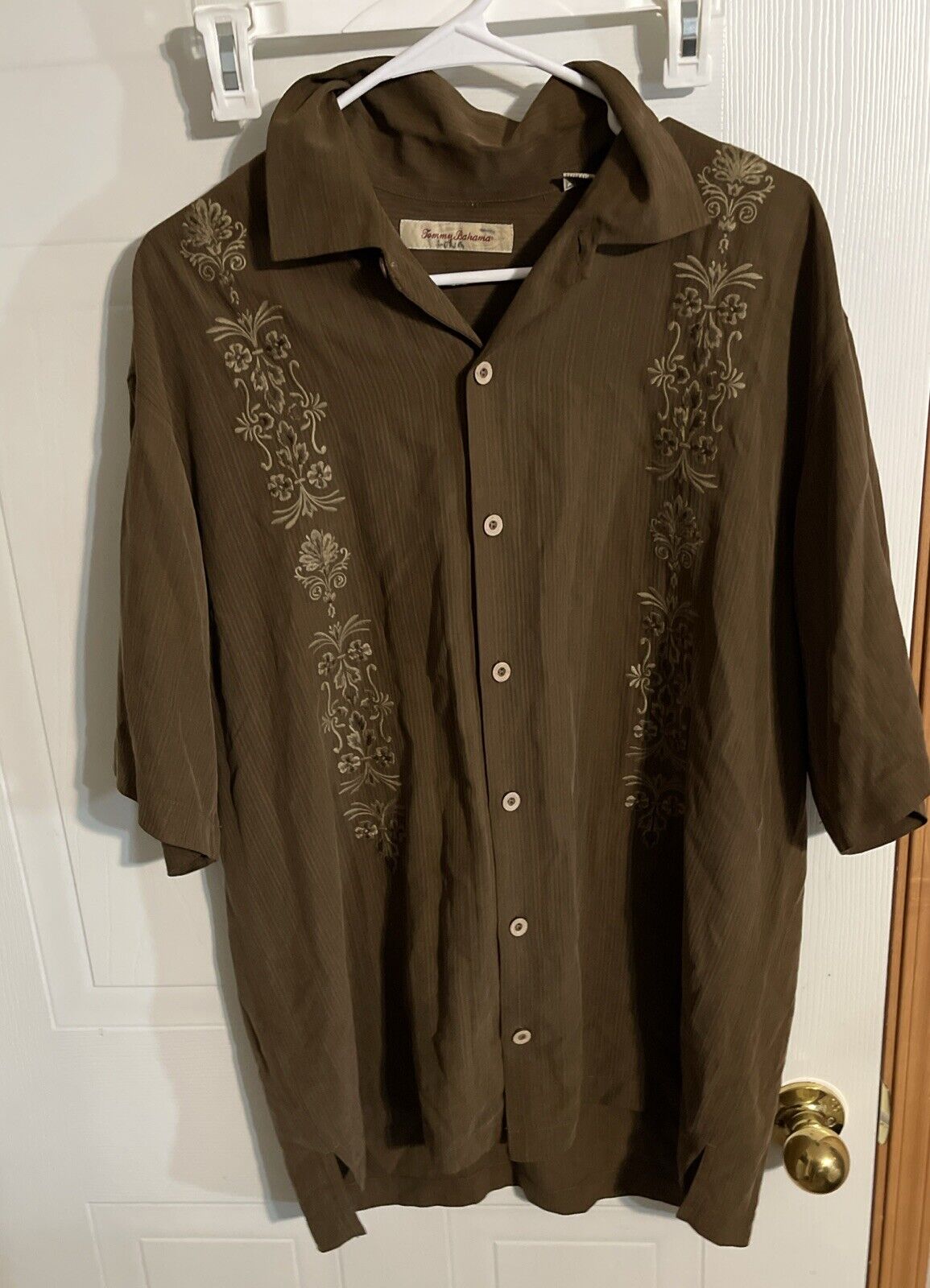 Tommy Bahama Silk Hawaiian Shirt Large 