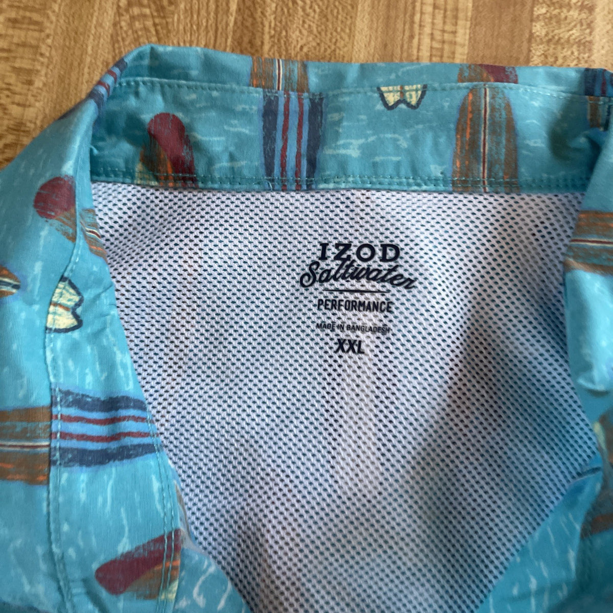 Izod Saltwater Vented Performance Shirt XXL 