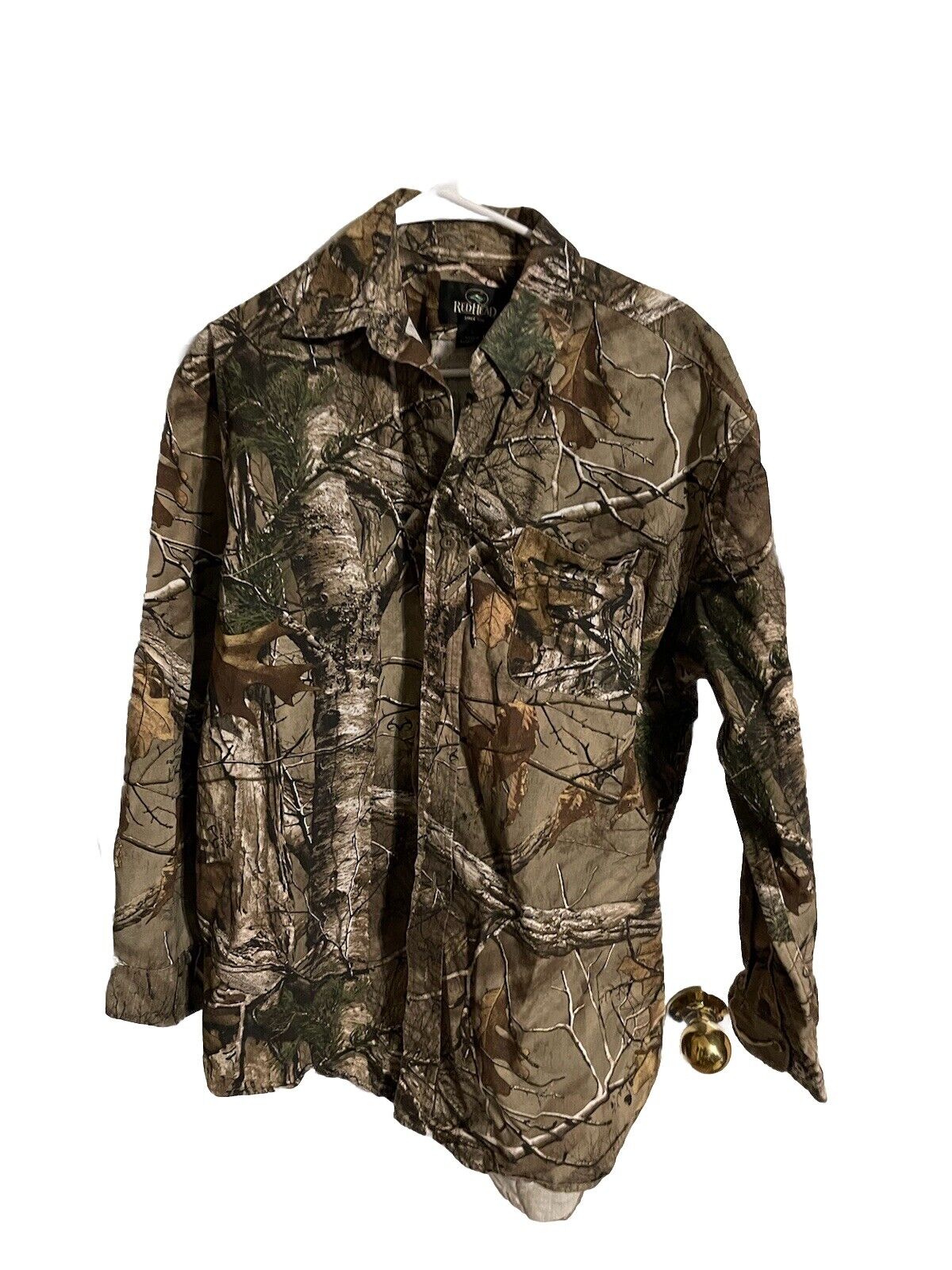 Redhead Woodland Camo Button Up Large 