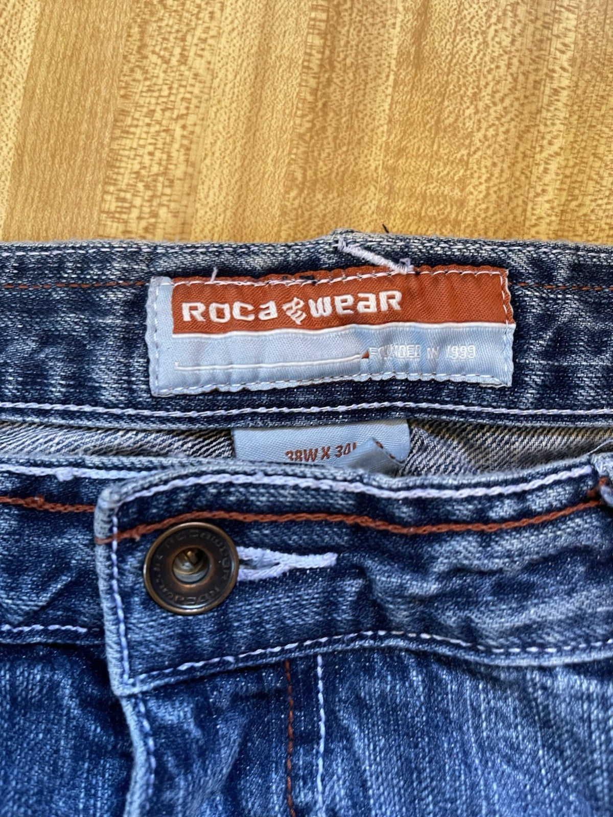 Rocawear Jeans Baggy Wide Leg 38/34 Y2K Hiphop Streetwear 