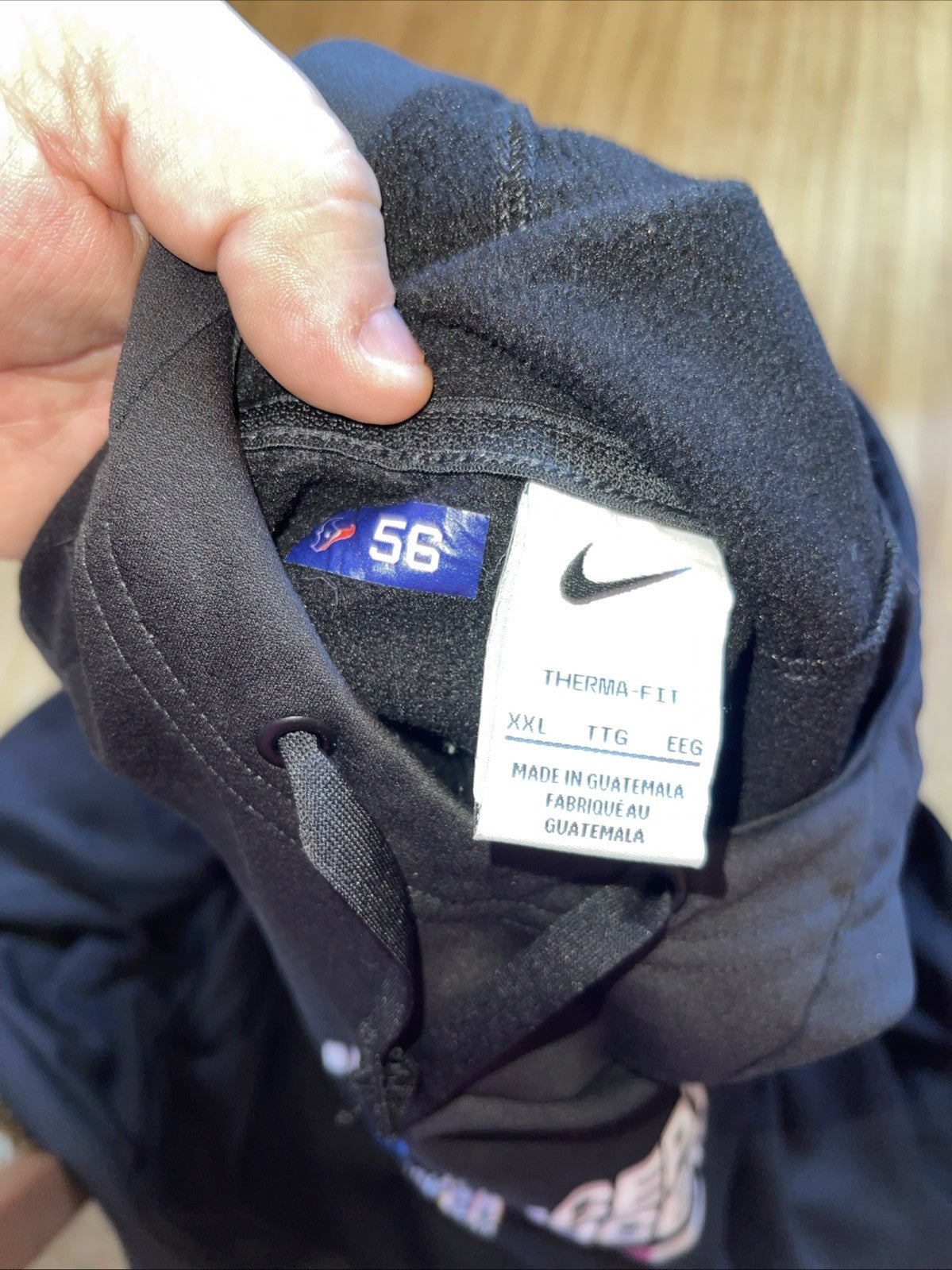 Nike Therma Fit Intercept Cancer Hoodie Houston Texans Team Issued Worn By #56 