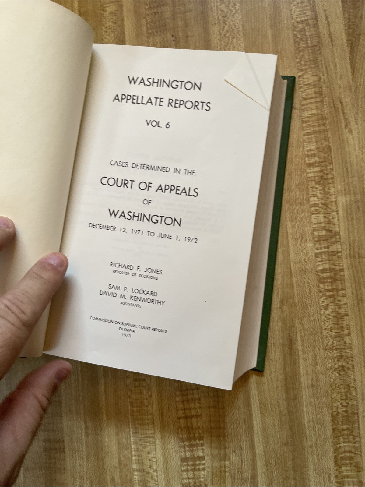 Washington Appellate Reports Volume 6