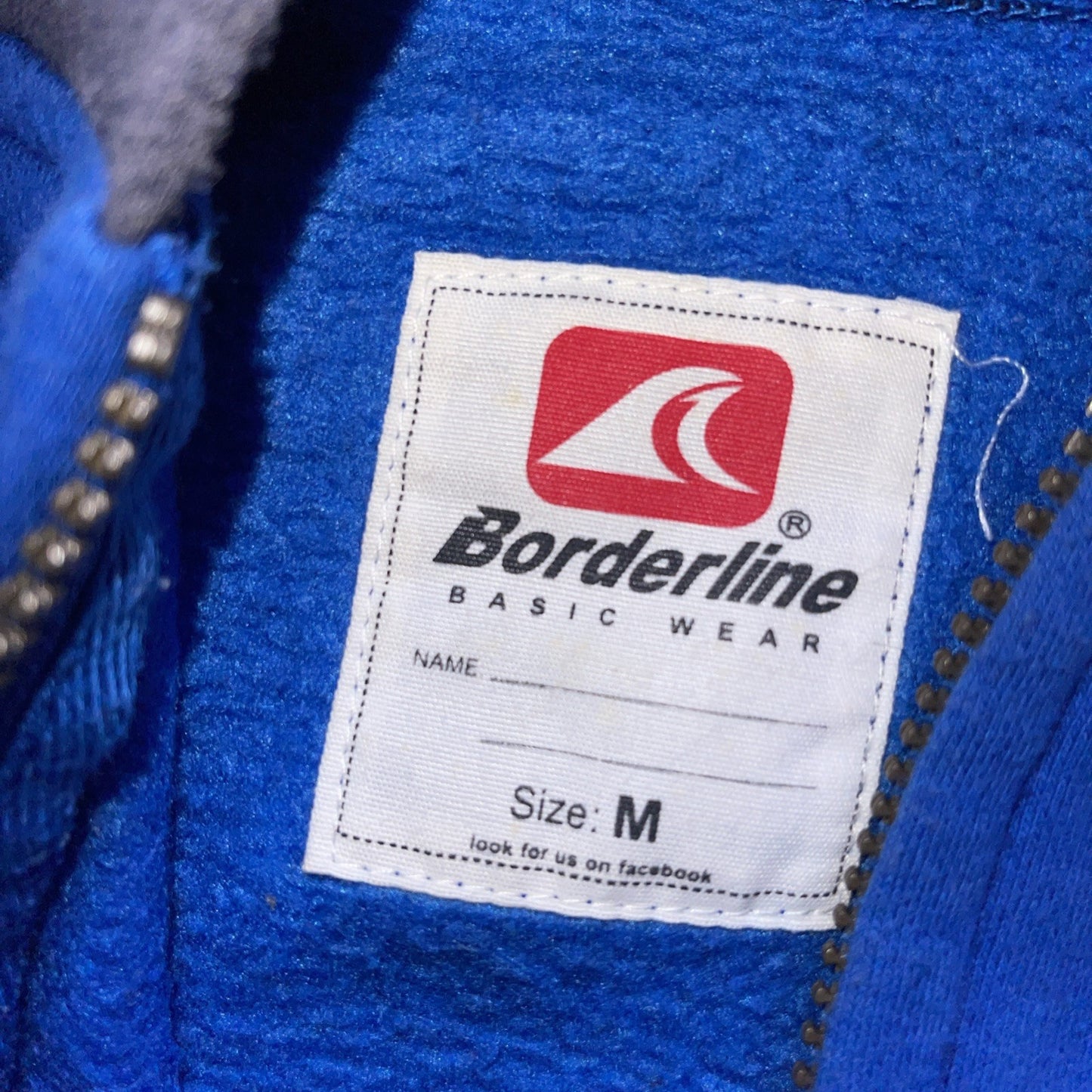 Borderline Basic Wear Israel Surf Club Member Full Zip Hoodie Medium