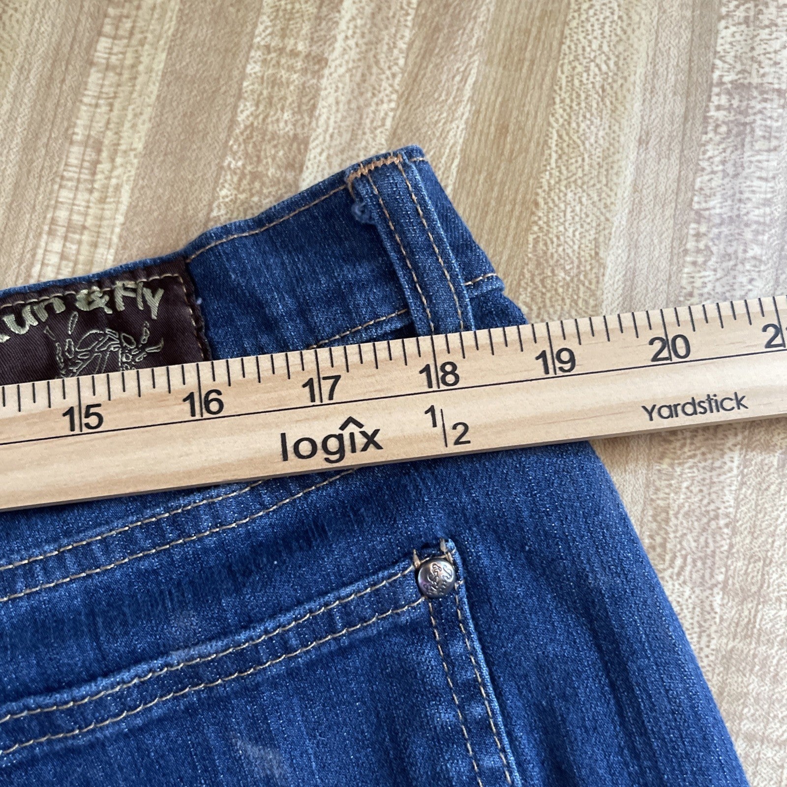 Run & Fly Jeans Wide Leg Baggy 38/27 12 Inch Leg Openings