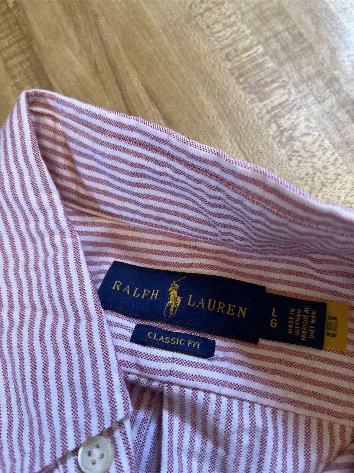 Ralph Lauren Button Down NWT Large Flesh Pony