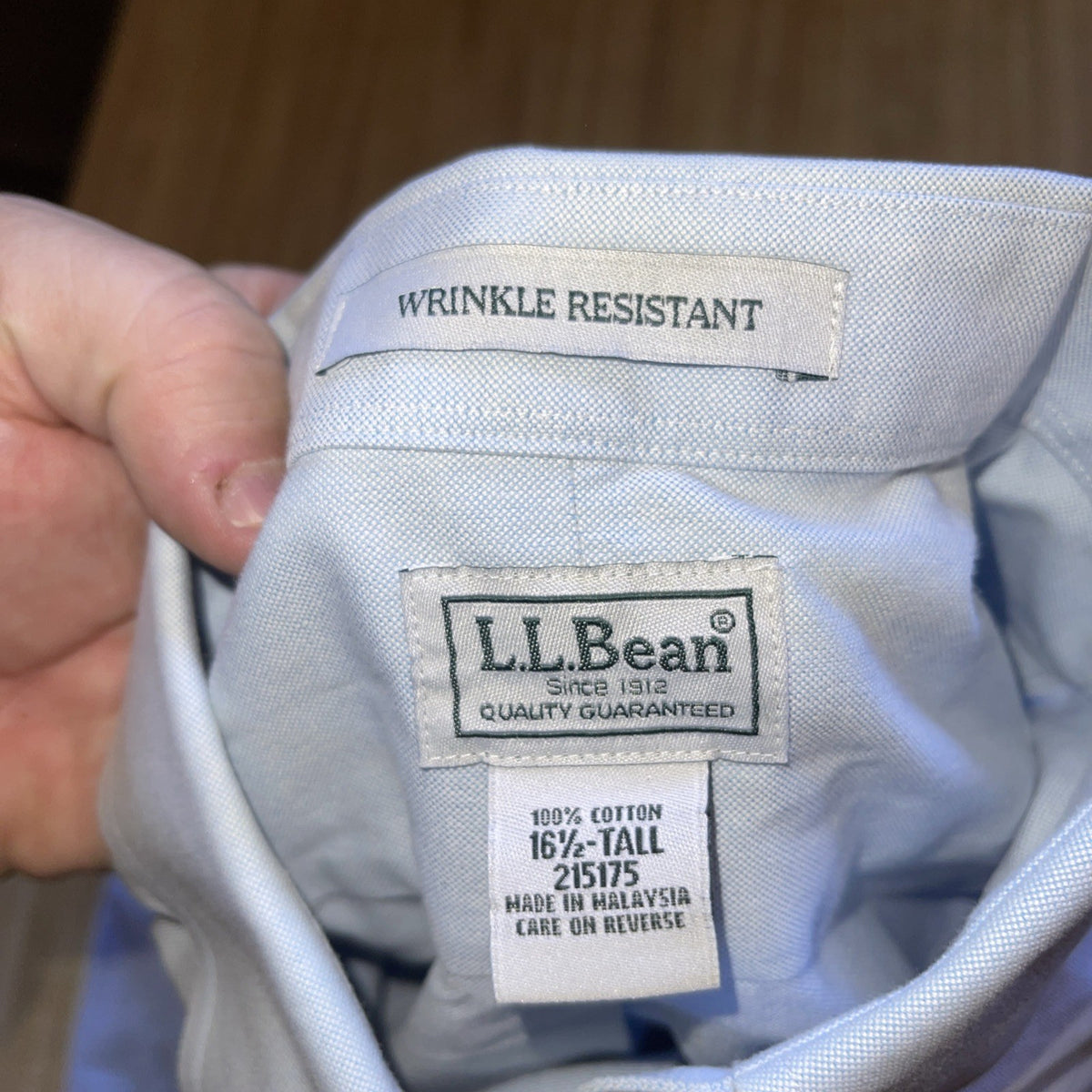 LL Bean Short Sleeve Button Down 16.5 Tall