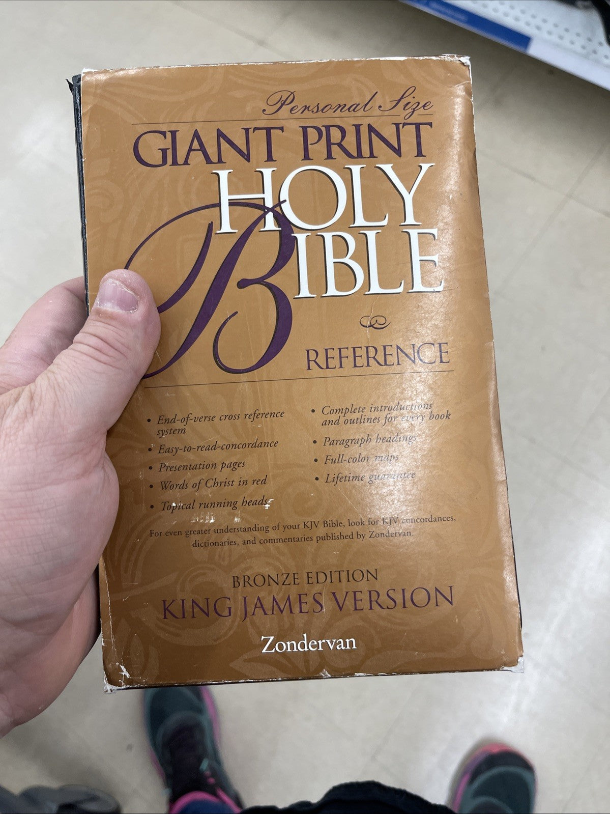 KJV Giant Print Reference Bible, Personal Size Bronze Edition by Zondervan...