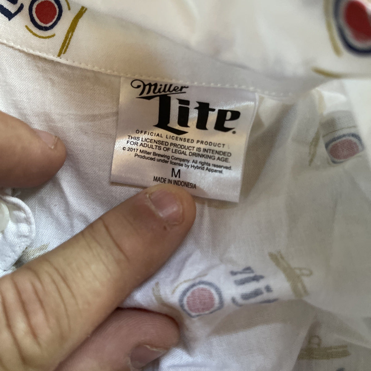 Miller Lite AOP Button Up Medium 