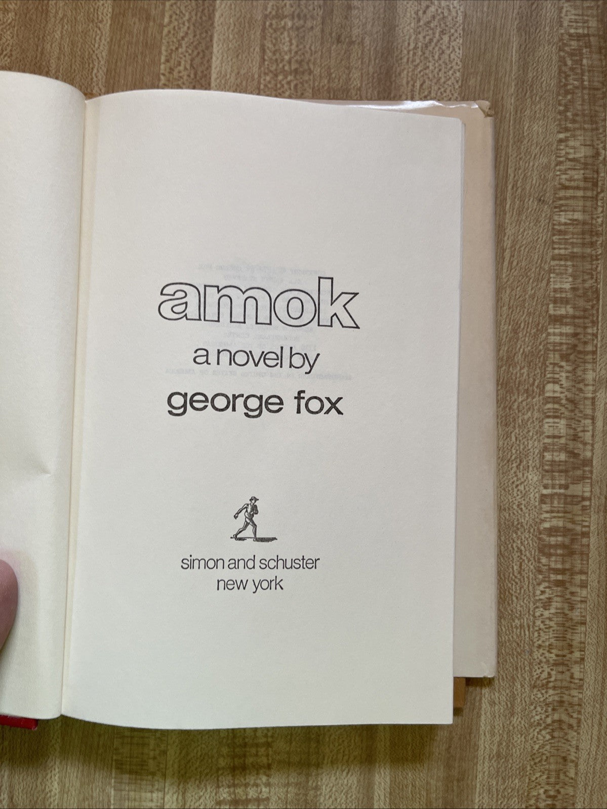 Amok by George fox (1978, Hardcover)