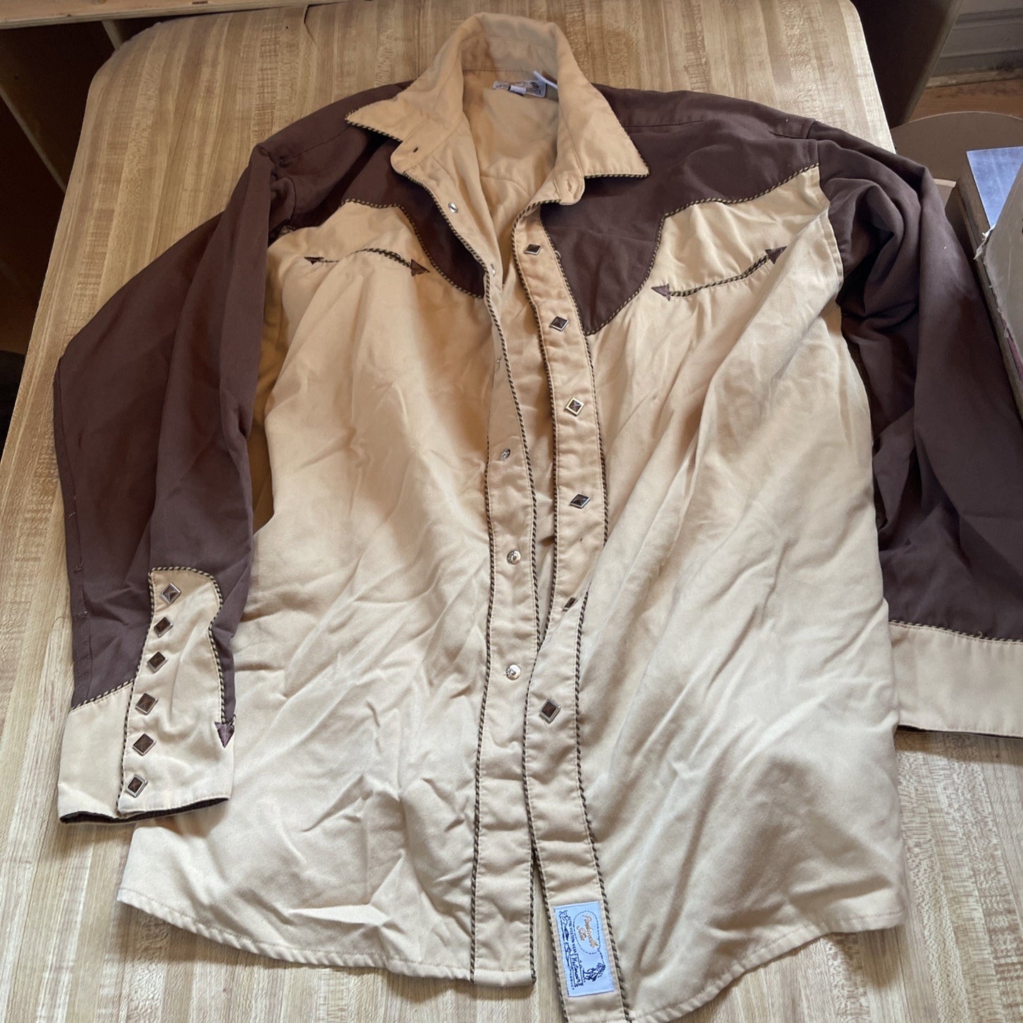 Vintage Panhandle Slim Gunfighter Pearl Snap Large 