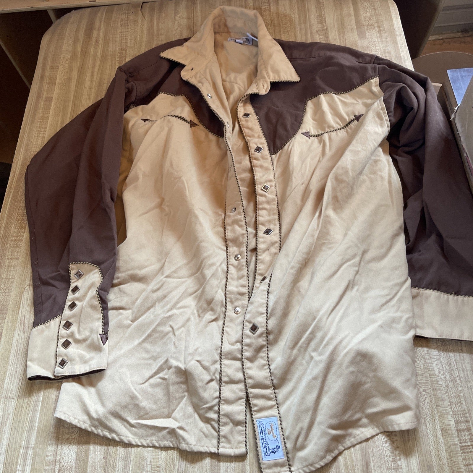 Vintage Panhandle Slim Gunfighter Pearl Snap Large 