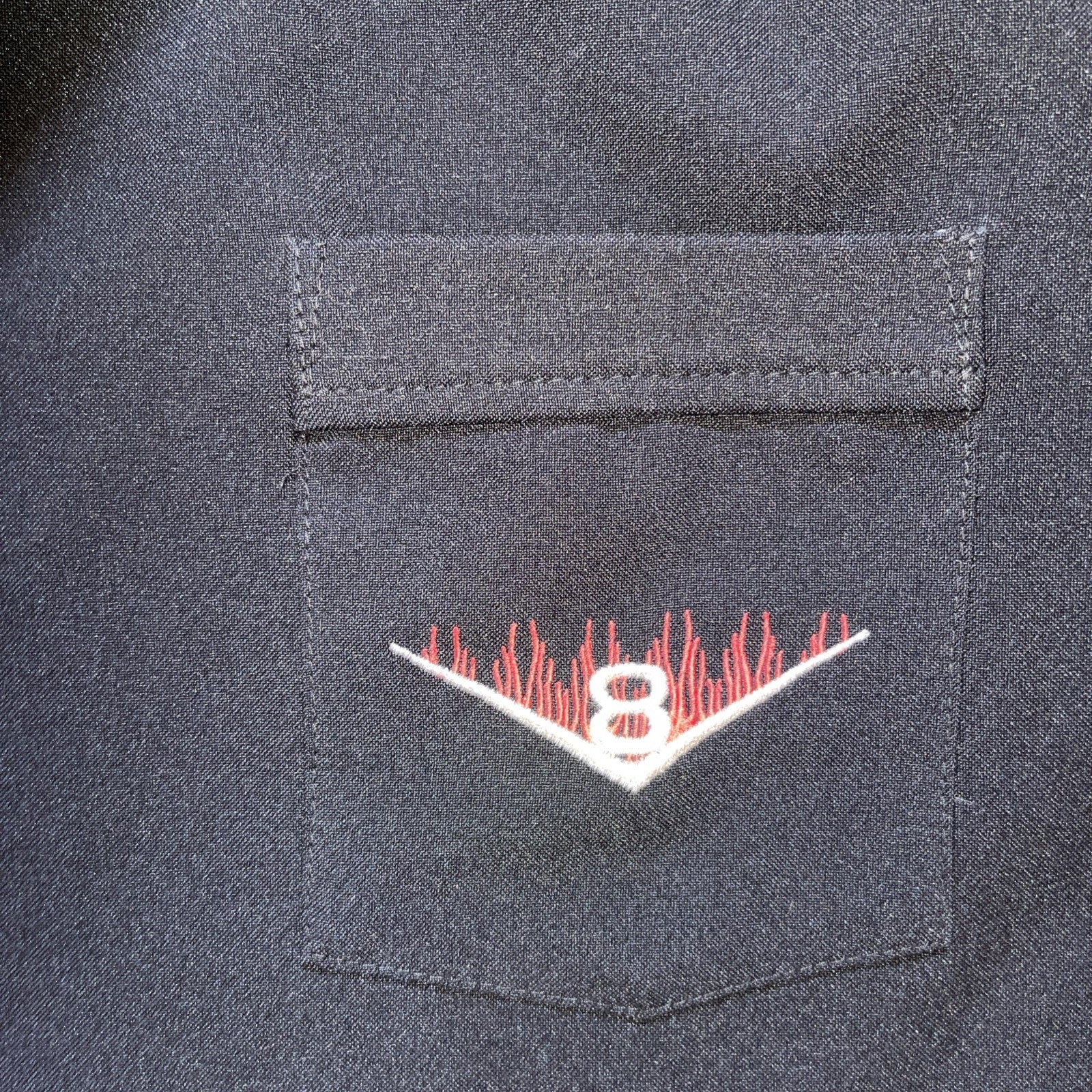 Vintage Anchor Blue Bowling Shirt XL Made In USA 