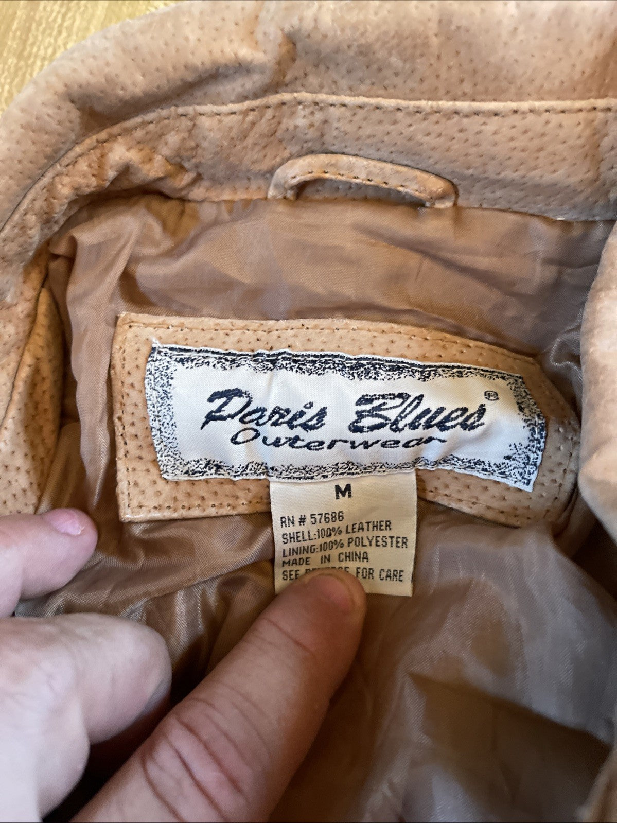 Paris Blues Outerwear Leather Jacket Medium 