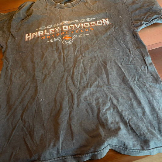 Harley Davidson T Shirt Large Gray 