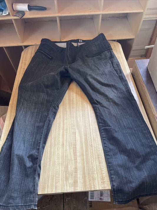 Ecko Unltd Jeans Baggy Wide Leg Y2K Hiphop Streetwear 42/32