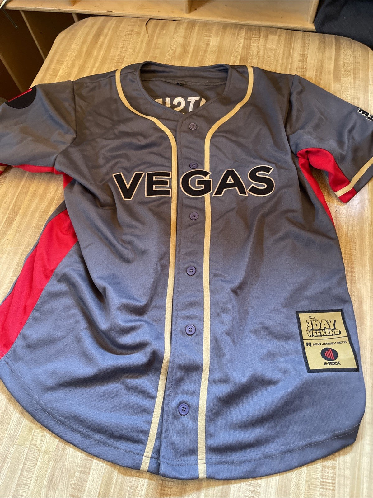3 Day Weekend Baseball Style Jersey Large 