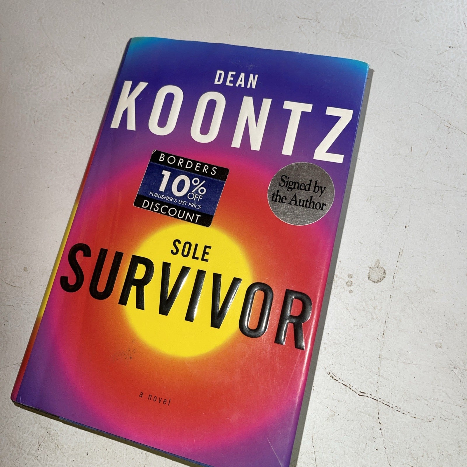 Dean Joints Sole Survivor First Edition Hardcover Autographed 
