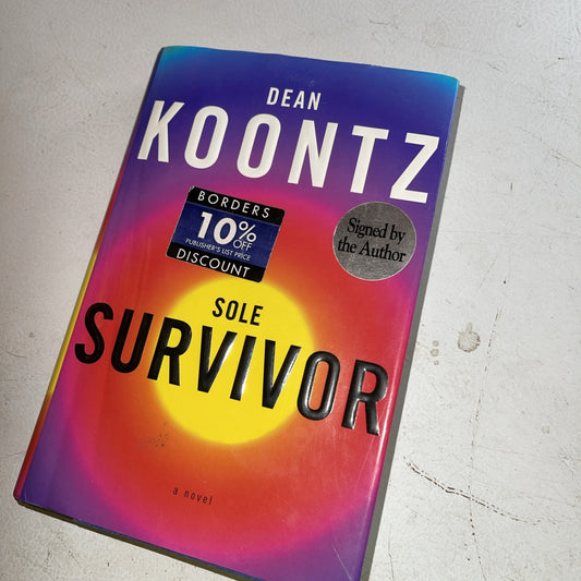 Dean Joints Sole Survivor First Edition Hardcover Autographed 