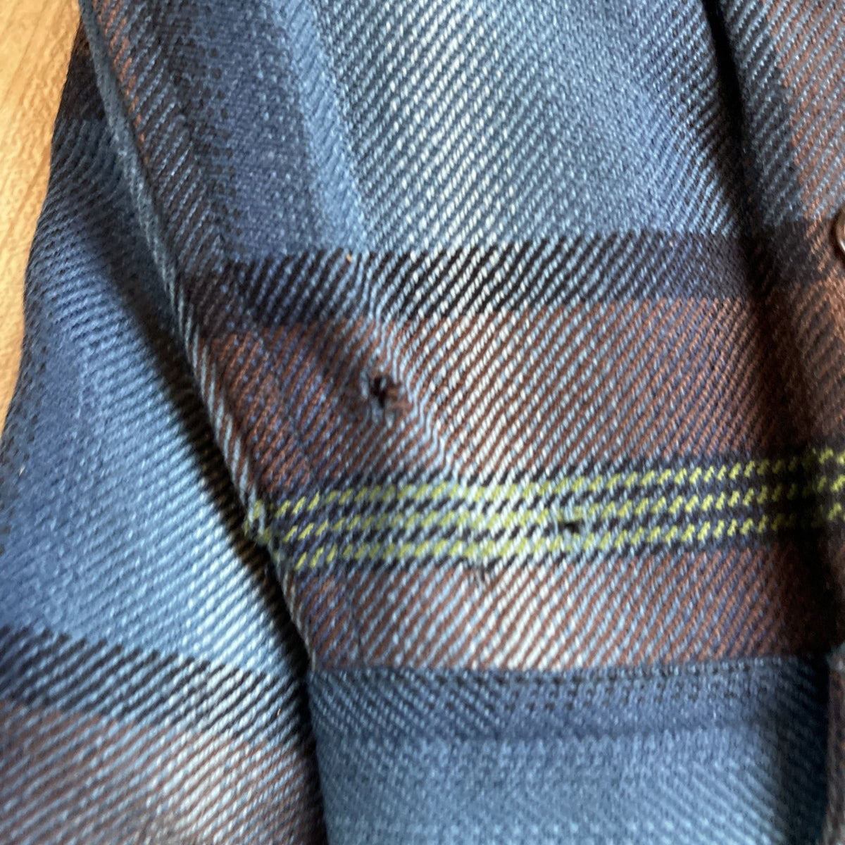 Lauren Ralph Lauren Wool Flannel Shacket Medium Has Holes