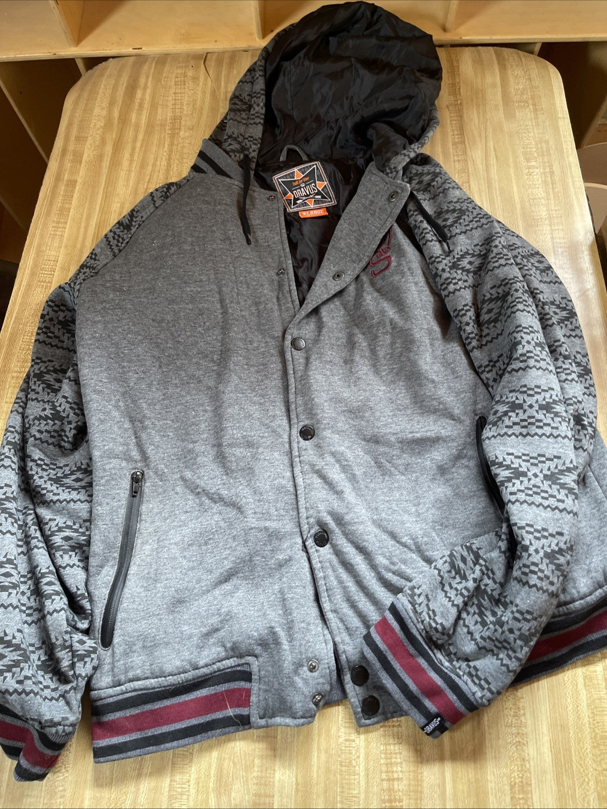 Dravus Varsity Jacket With Hoodie XL