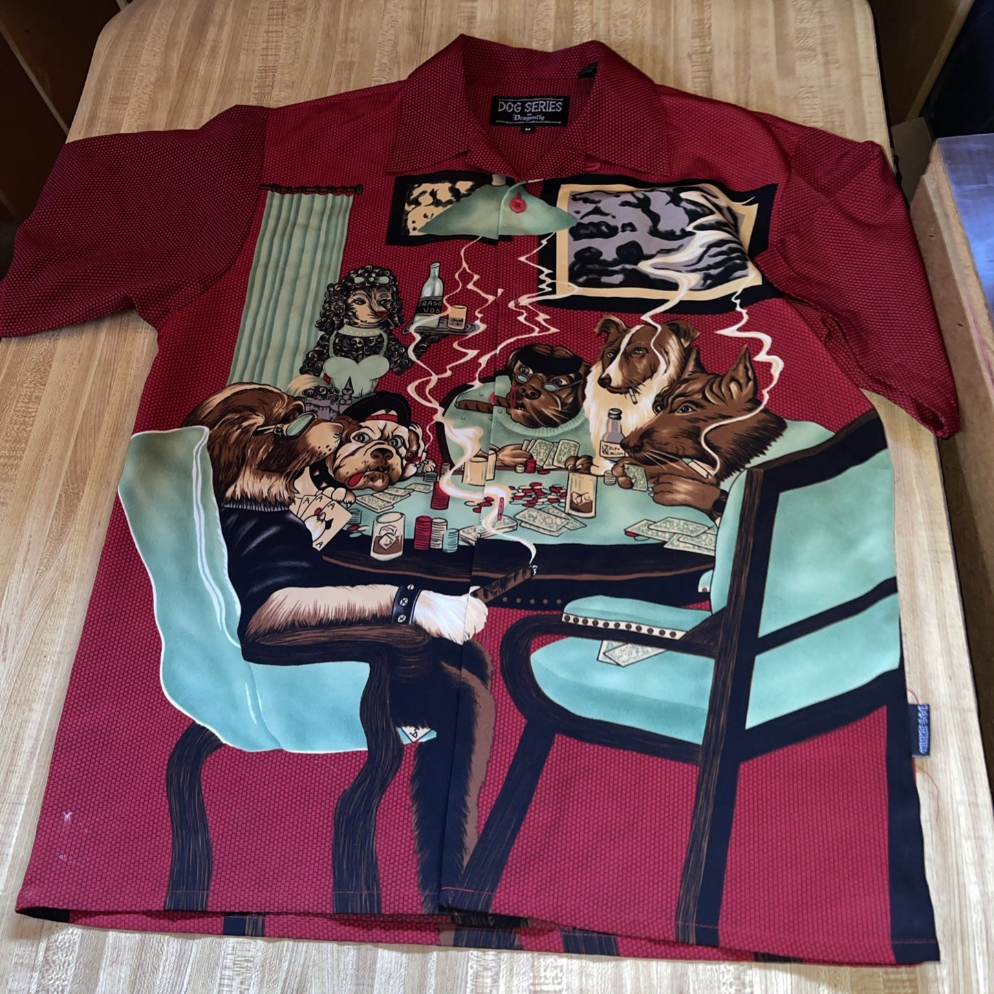 Dog Series By Dragonfly Button Up Medium 