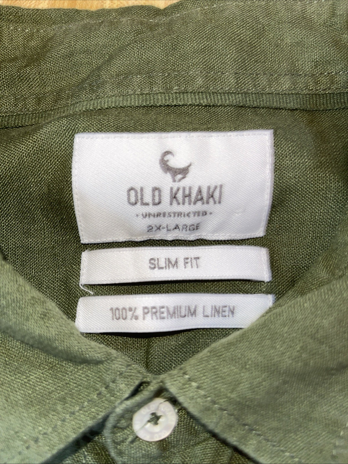 Old Khaki Button Up 2XL 