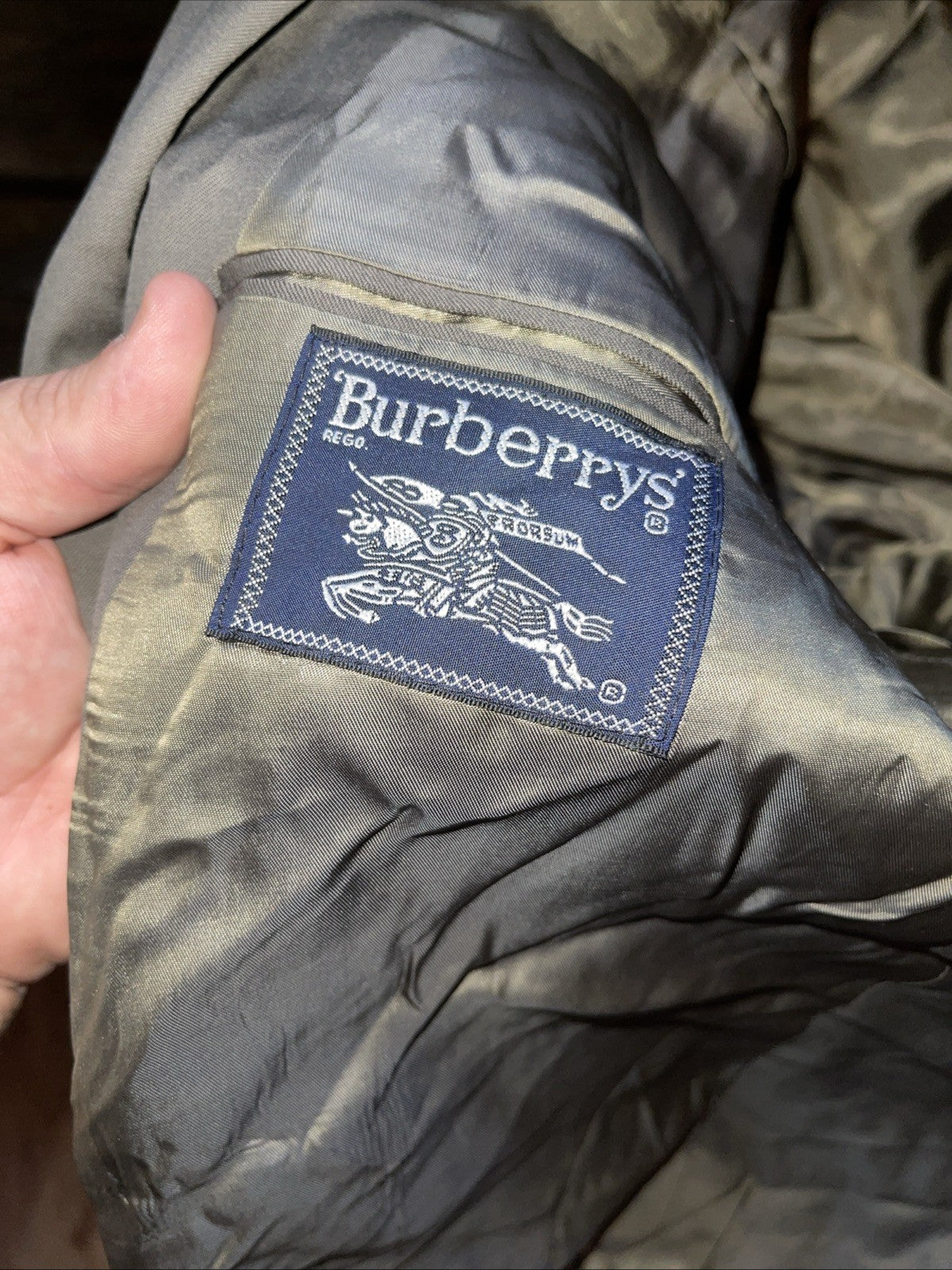 vintage burberrys wool blazer