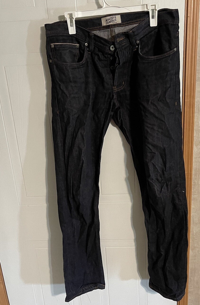 Naked & Famous Weird Guy Reactive Dyed No Fade Selvedge 33x33