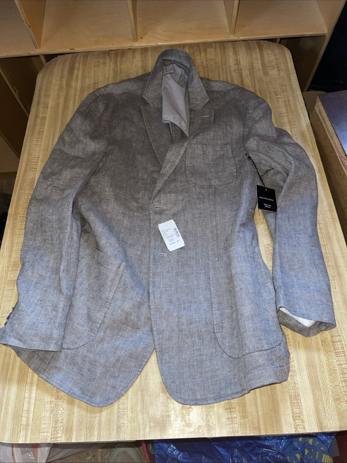 Saks Fifth Avenue Linen Blazer XL NWT Unstructured