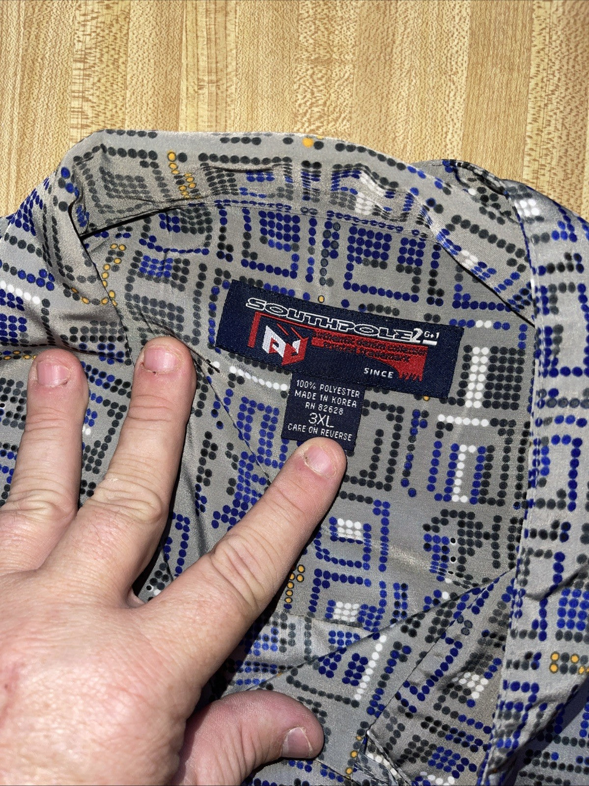 Vintage Southpole Button Up 3XL Y2K Hiphop Streetwear 