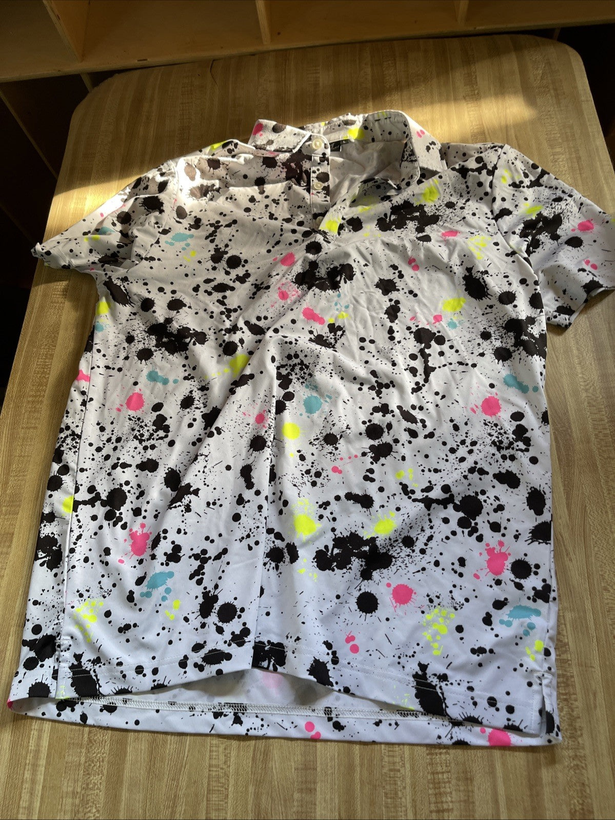 Sunday Swagger Paint Splatter Polo Large 