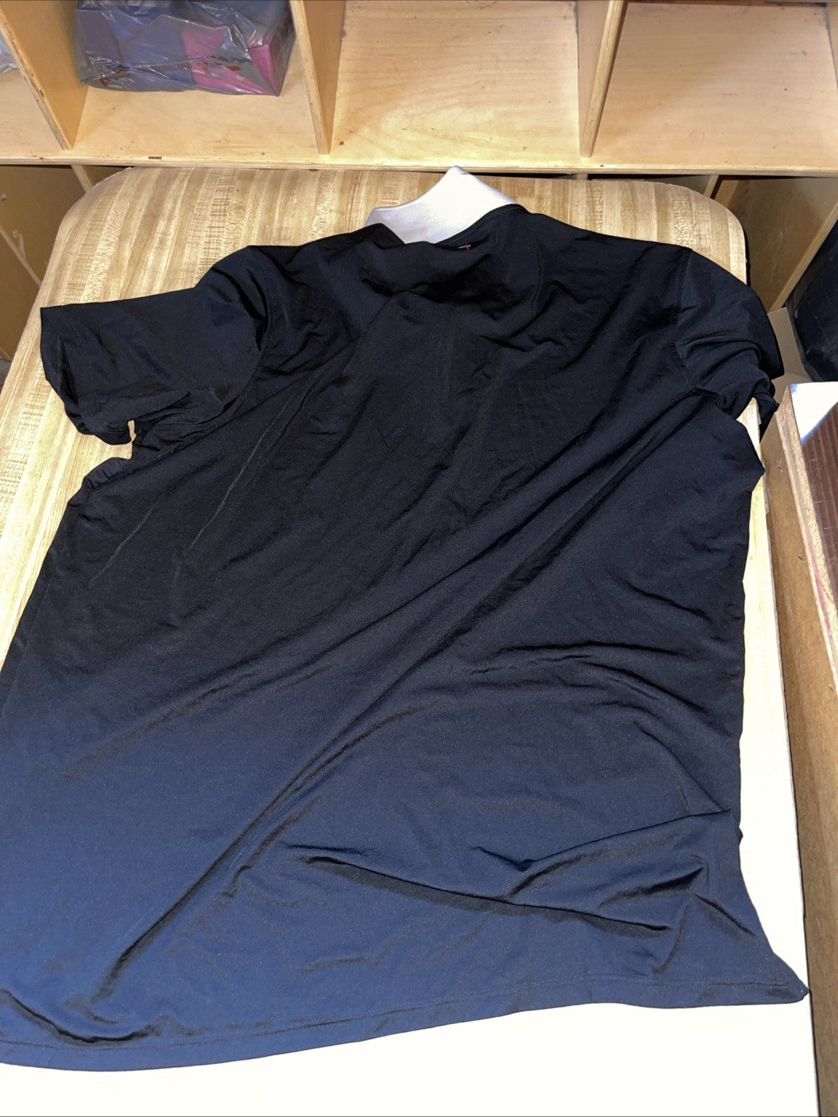 Short Par 4 Polo by Greyson Mens XXL 2XL Black Performance Golf Stretch EUC