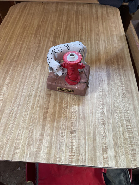 Rare Firefighter Canadian Whisky Decanter Anticipation Dalmation 1982 Vintage