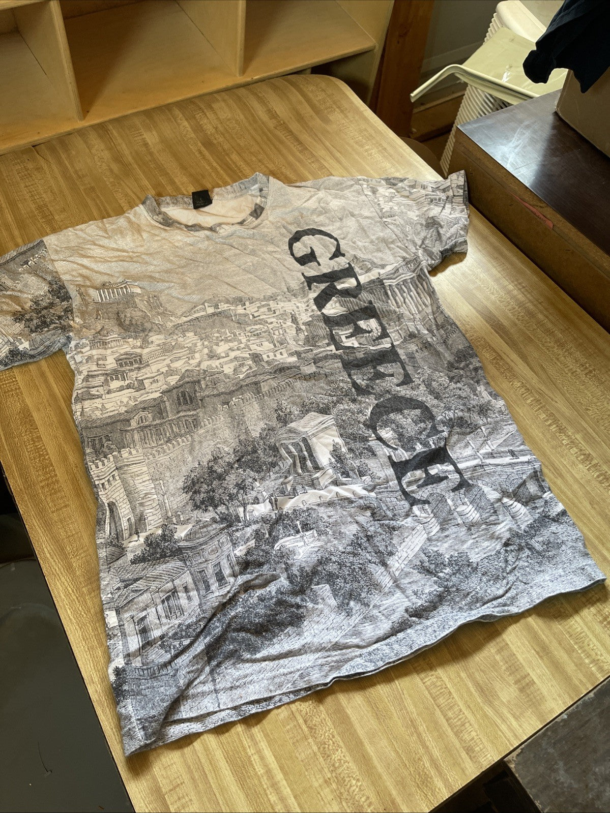 Greece All Over Print T Shirt XL