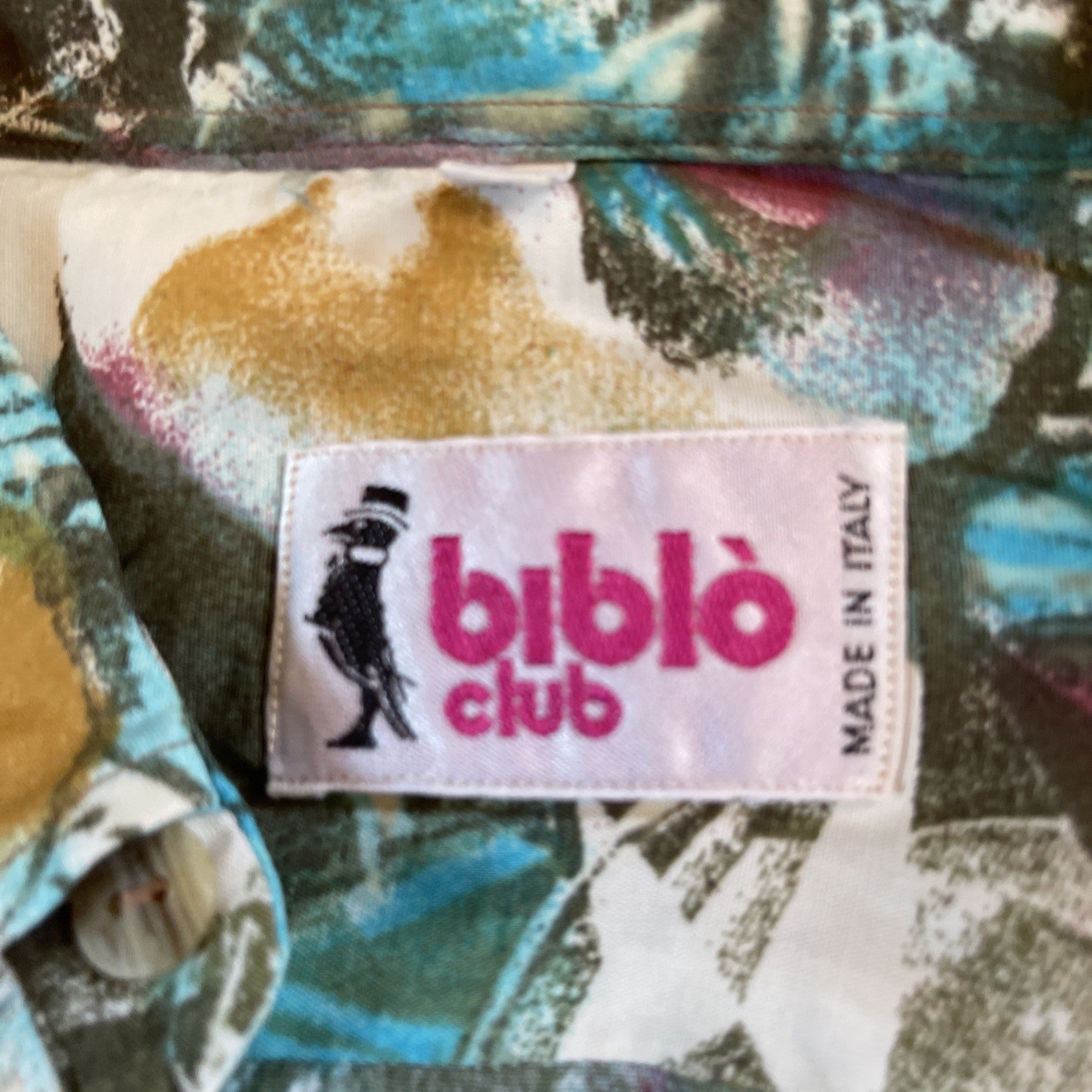 Biblo Club Button Up Medium Made In Italy Vintage Rare