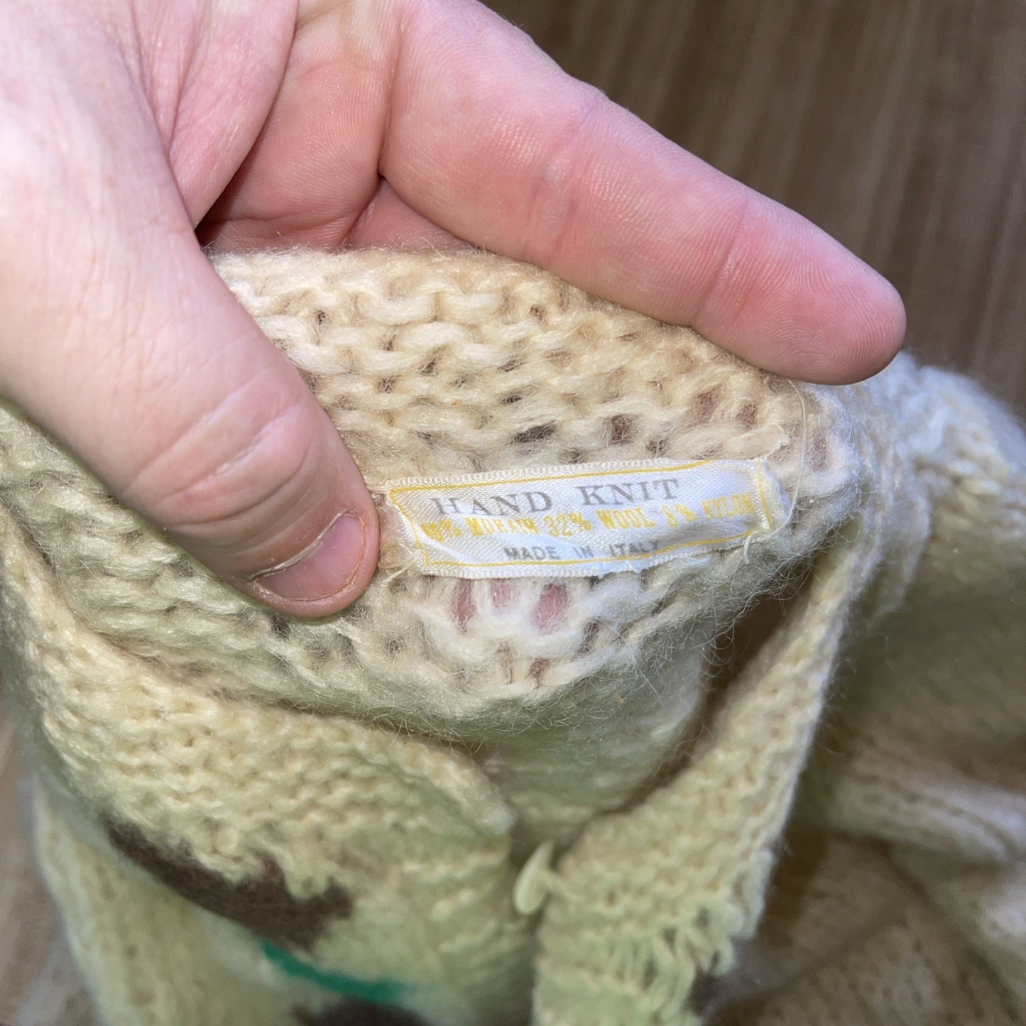 Vintage Hand Knit Cardigan S-M